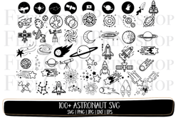 100 cute Astronaut SVG Bundle Space Svg , DXF  ,EPS , PNG , JPG , DIGITAL DOWNLOAD