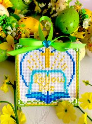 FOLLOW ME EASTER Ornament cross stitch pattern PDF by CrossStitchingForFun, Instant download, HOLY BIBLE CROSS STITCH