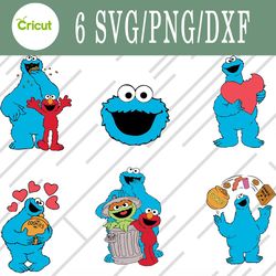 Cookie Monster svg, Cookie Monster bundle svg, Png, Dxf, Cutting File, Svg Files for Cricut, Silhouette
