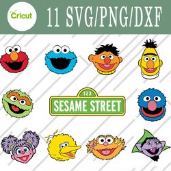 Sesame Street Face svg, Sesame Street Face bundle svg, Png, Dxf, Cutting File, Svg Files for Cricut, Silhouette