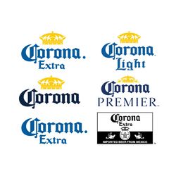 Corona Extra Beer Logo Bundle Svg, Trending Svg, Beer Svg, Corona Svg, Corona Beer Svg, Beer Brand Logo Svg, Corona Extr