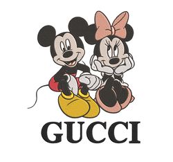 Couple Mickey And Minnie Gucci Basic Embroidery Design Download Trendy Embroidery Design