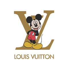 Louis Vuitton Brown Logo Mickey Download File Embroidery Trendy Embroidery Design