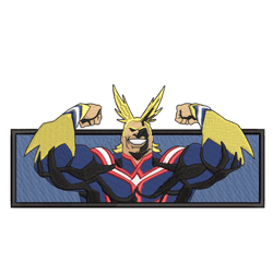 All Might Box Embroidery Design My Hero Academia File Fabric Machine Embroidery