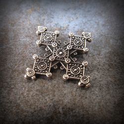 Handmade silver cross necklace pendant,equilateral silver Cross charm,ukraine silver cross necklace pendant,ukrainian