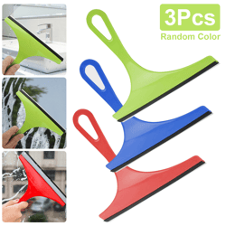 3X Glass Window Wiper Cleaner Squeegee Shower Screen Mirror Home Car Blade Brush Simple Green Car Glass Window Cleaner