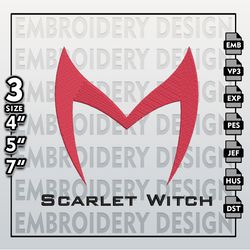 Scarlet Witc Movie Embroidery Designs, Marvel  Embroidery Files,  Scarlet Witc, Machine Embroidery Pattern