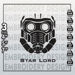 Star Lord Movie Embroidery Designs, Marvel Comics  Embroidery Files,  Star Lord, Machine Embroidery Pattern
