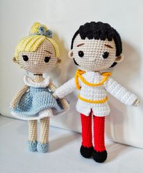 Crochet Toy amigurumi Cinderella Toy  Prince Charles handmade soft toy baby gift