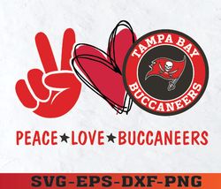 Peace love with Buccaneers , Svg,Png,Eps,Dxf