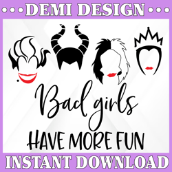 Bad Girls Have More Fun, Maleficent, Disney Villain svg, Villain svgs, Halloween svg, Disney Halloween, Disney SVG, Disn