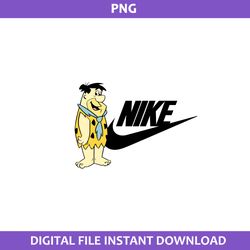 Fred Flintstone Nike Png, Nike Logo Png, Fred Flintstone Png, Fashion Brands Png Digital File