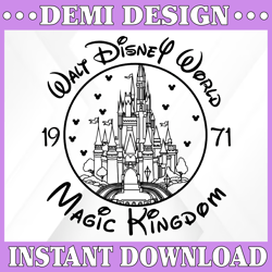 Disney magic kingdom svg, dxf, png, Waly Disney world svg, Disney cricut, image file, vector, digital