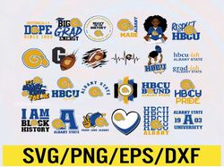 Albany State Artwork HBCU Collection, SVG, PNG, EPS, DXF