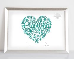 Grandma Heart - Mother's Day Embroidery Designs