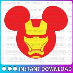 Mickey Mouse Iron Man Disney Cut File For T svg , Decals, Silhouette, Cricut, Cameo SVG png DXF EPS