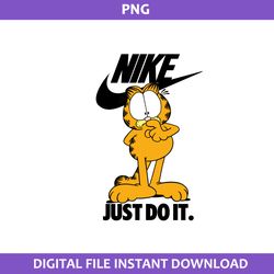 Garfield Nike Png, Nike Logo Png, Garfield Just Do It Png, Garfield Png, Fashion Brands Png Digital File
