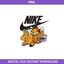 Nike Garfield Png, Garfield Swoosh Png, Nike Logo Png, Garfield Png Digital File