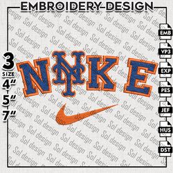 New York Mets Embroidery Designs, MLB Embroidery Files, MLB Mets, Machine Embroidery Pattern, Digital Download