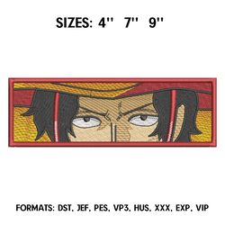 Portgas D. Ace Eyes Embroidery Design, One Piece Anime Embroidery Design, Machine Embroidery Design. Anime Inspired