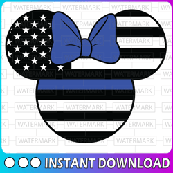 Minnie Mouse blue flag Disney svg,Disney Mickey and Minnie svg,Disney Princess,Quotes files, svg file, Disney png file,