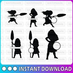 Moana svg bundle, disney's moana svg cut files, Moana silhouette svg bundle, moana clipart, moana dxf, cut files for cri