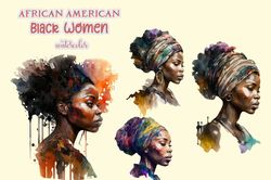 African American Black Women watercolor