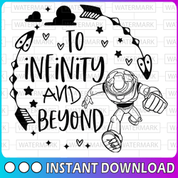 Round to Infinity and Beyond , Disney svg, Disney Mickey and Minnie svg,Quotes files, svg file, Disney png file, Cricut,