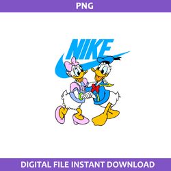 Donald And Daisy Nike Png, Disney Swoosh Png, Nike Logo Png, Disney Png Digital File