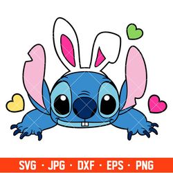 Easter Bunny Stitch Svg, Happy Easter Svg, Disney Svg, Cricut, Silhouette Vector Cut File