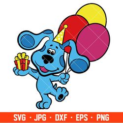 Blues Clues Birthday Svg, Baby Dog Svg, Layered Svg, Disney Svg, Cricut, Silhouette Vector Cut File
