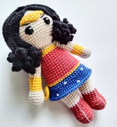 Crochet Toy amigurumi Wonder Woman Doll handmade soft toy baby gift