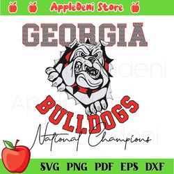 Georgia Bulldogs National Champion Svg, Sport Svg, Bulldog Champs Svg