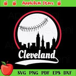 Cleveland Skyline Baseball Svg, Cleveland Guardians Svg, Sport Svg, Cleveland Guardians