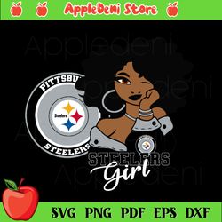 Pittsburgh Steelers Girl Svg, Sport Svg, Pittsburgh Steelers Logo Svg, Girl Svg, Football Svg, NFL Svg