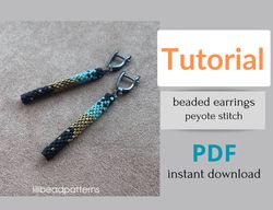 Tutorial beaded fringe earrings - DIY seed bead earrings - Easy beading - tutorial step by step, how to