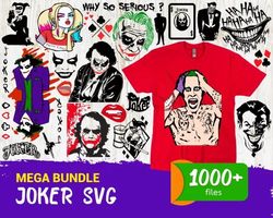 1000 JOKER SVG BUNDLE - Mega Bundle svg, png, dxf, Files For Print And Cricut