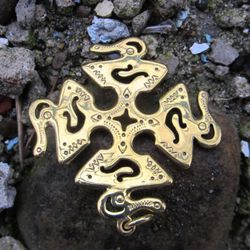 handmade sun symbol pendant,Vintage Brass cross pendant,ukrainian jewelry,ukrainian sun symbol,sun symbol pendant
