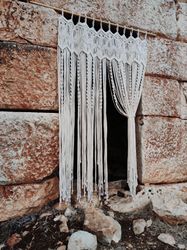 Macrame curtain, panel, wall decor, boch, eclectic style