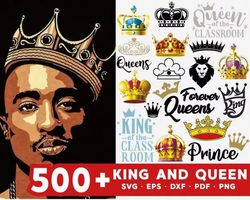 KING AND QUEEN SVG BUNDLE - Mega Bundle svg, png, dxf, Files For Print And Cricut
