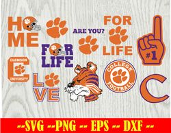Clemson Tigers Football Teams svg, Clemson Tigers svg, N C A A SVG, Logo bundle Instant Download