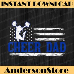 American US Flag Cheer Dad Funny Father's Day Best Dad Daddy Father's Day Happy Father's Day PNG Sublimation