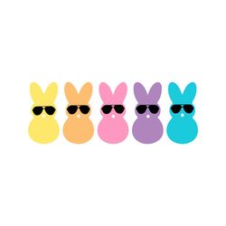 Colored Easter Peeps SVG Happy Easters Day SVG Cutting Files Design