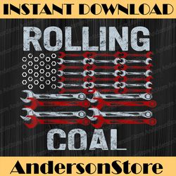 Father's Day Diesel Car Mechanic Dad Rolling Coal USA Flag Best Dad Daddy Father's Day Happy Father's Day PNG