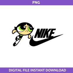 Buttercup Nike Png, Buttercup Swoosh Png, Nike Logo Png, Powerpuff Girls Png Digital File
