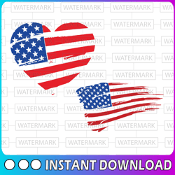 Distressed American flag Color bundle - Distressed svg - American svg, png - Flag svg, png - Flag black - Color svg - Di