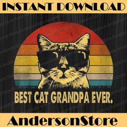 Best cat grandpa ever vintage father's day Best Dad Daddy Father's Day Happy Father's Day PNG Sublimation
