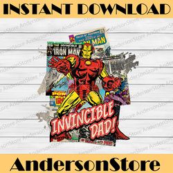 Marvel Iron Man Invincible Dad Father's Day Best Dad Daddy Father's Day Happy Father's Day PNG Sublimation