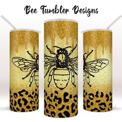 Bee Tumbler Sublimation designs, Skinny Tumbler 20oz wrap, PNG, instant digital download