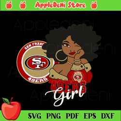 San Francisco 49ers Girl Svg, Sport Svg, San Francisco 49ers Logo Svg, Girl Svg, Football Svg, NFL Svg